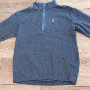 Straight Down Golf Sweater Mens XL Blue Textured Pattern Preppy Casual Athletic